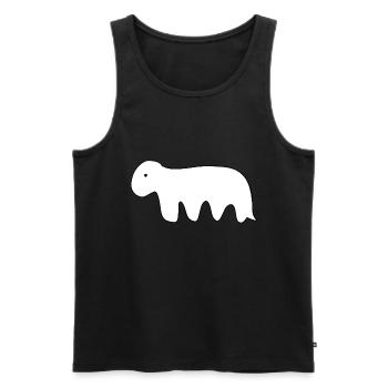 Tier symbol dinosaurier - Männer Premium Bio Tank Top - Schwarz - Vorne - AI Model Male 178 light (178cm)