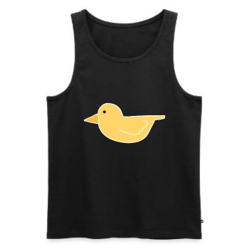 Duck Bird Chick Animal Icon - Men's Premium Organic Tank Top - black - Front - Michal (187cm)