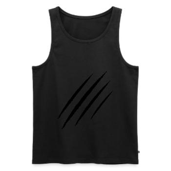 kratzer kralle wunde symbol krallen - Männer Premium Bio Tank Top - Schwarz - Vorne - AI Model Male 178 light (178cm)