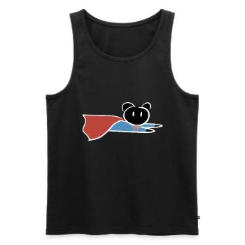 retten Held fliegen retter symbol bär - Männer Premium Bio Tank Top - Schwarz - Vorne - AI Model Male 178 light (178cm)