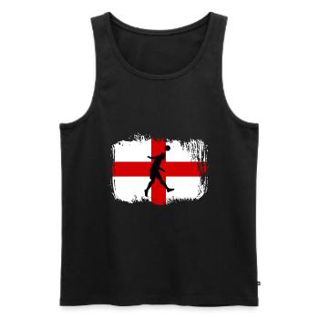 Fußball England Sport - Männer Premium Bio Tank Top - Schwarz - Vorne - Michal (187cm)