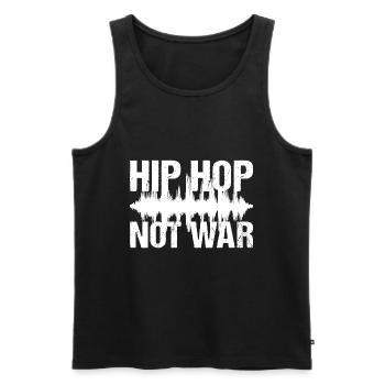Hip Hop Not War Peace Music - Men's Premium Organic Tank Top - black - Front - Michal (187cm)