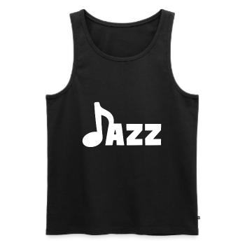 Jazz Music Note Jazz Soul Blues Music - Débardeur bio Premium Homme - noir - Devant - Michal (187cm)