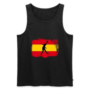 Fußball Spanien Sport - Männer Premium Bio Tank Top - Schwarz - Vorne - Michal (187cm)
