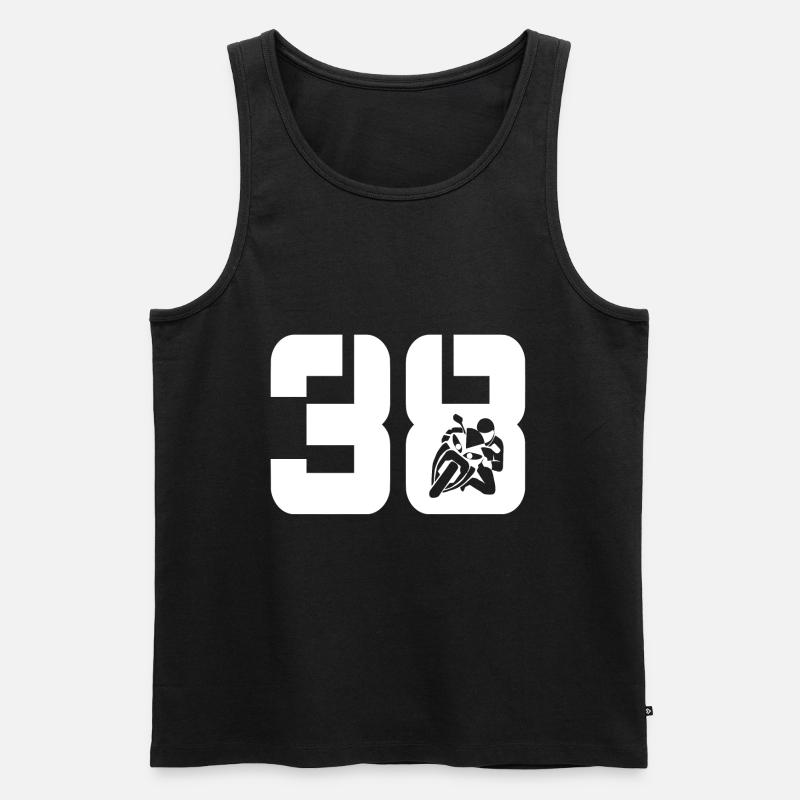38 Motorrad Biker - Männer Premium Bio Tank Top - Schwarz