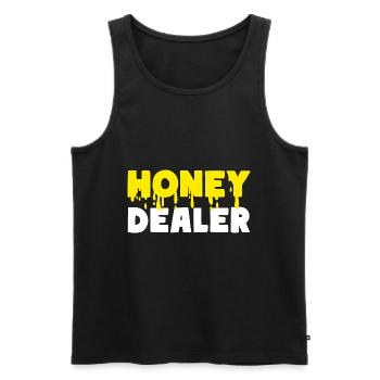 Honey Dealer Honig Bienen - Männer Premium Bio Tank Top - Schwarz - Vorne - AI Model Male 178 light (178cm)
