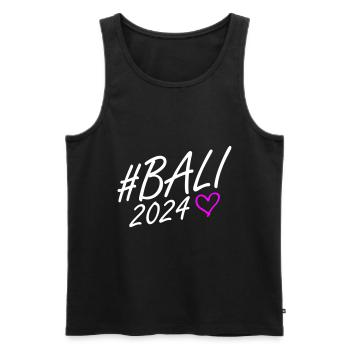 Bali 2024 Herz Reise - Männer Premium Bio Tank Top - Schwarz - Vorne - AI Model Male 178 light (178cm)