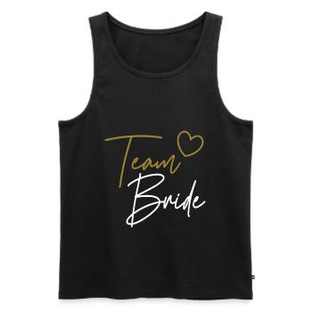 Team Bride - Männer Premium Bio Tank Top - Schwarz - Vorne - Michal (187cm)