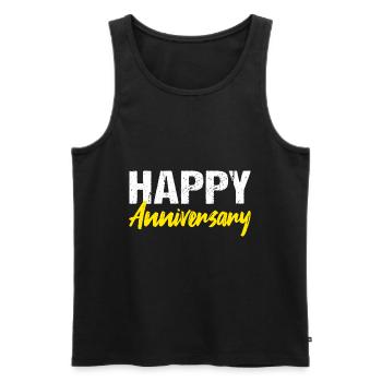 Happy Anniversary Jubiläum - Männer Premium Bio Tank Top - Schwarz - Vorne - Michal (187cm)