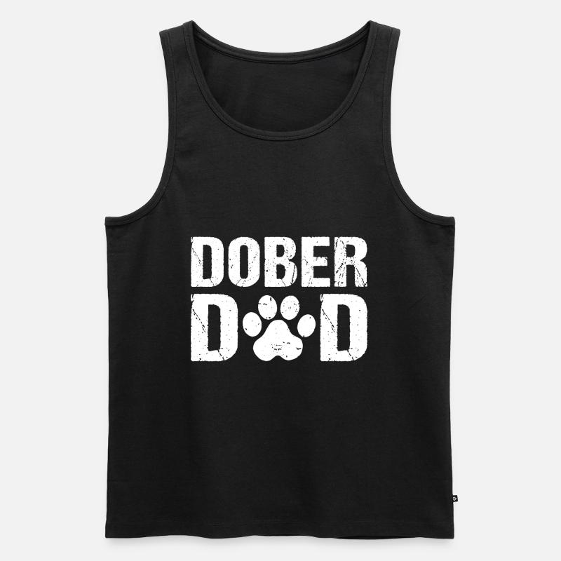 Dober Dad Dobermann Hunde - Männer Premium Bio Tank Top - Schwarz