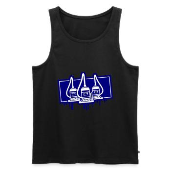 Staubsauger Icon - Männer Premium Bio Tank Top - Schwarz - Vorne - AI Model Male 178 light (178cm)