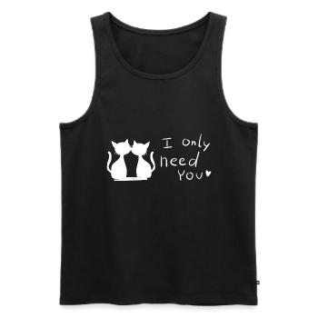 J’ai juste besoin que tu aimes les chats - Débardeur bio Premium Homme - noir - Devant - Michal (187cm)