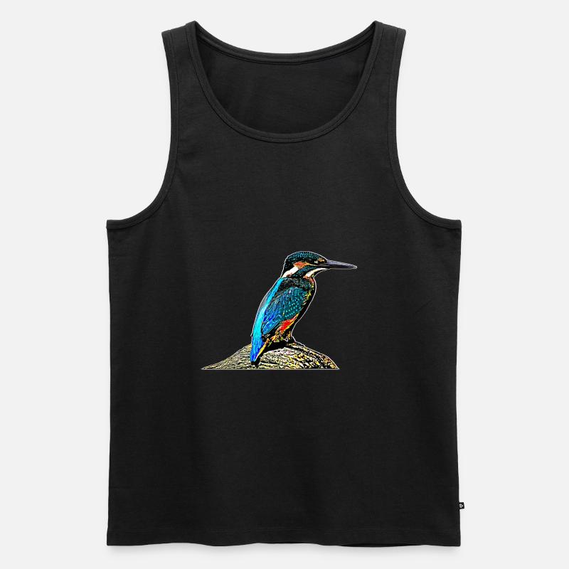 Eisvogel - Männer Premium Bio Tank Top - Schwarz