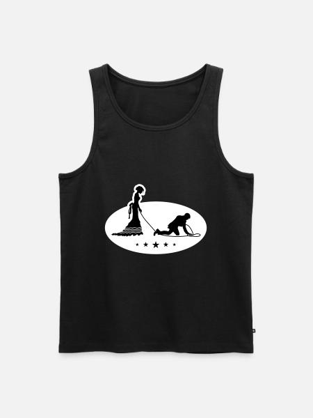 Wedding Newlyweds Leash - Men's Premium Organic Tank Top - black