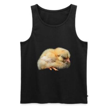 Huhn - Männer Premium Bio Tank Top - Schwarz - Vorne - Michal (187cm)