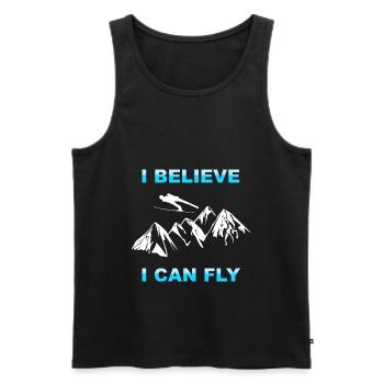 ski jumping - Men's Premium Organic Tank Top - black - Front - AI Model Male 178 light (178cm)