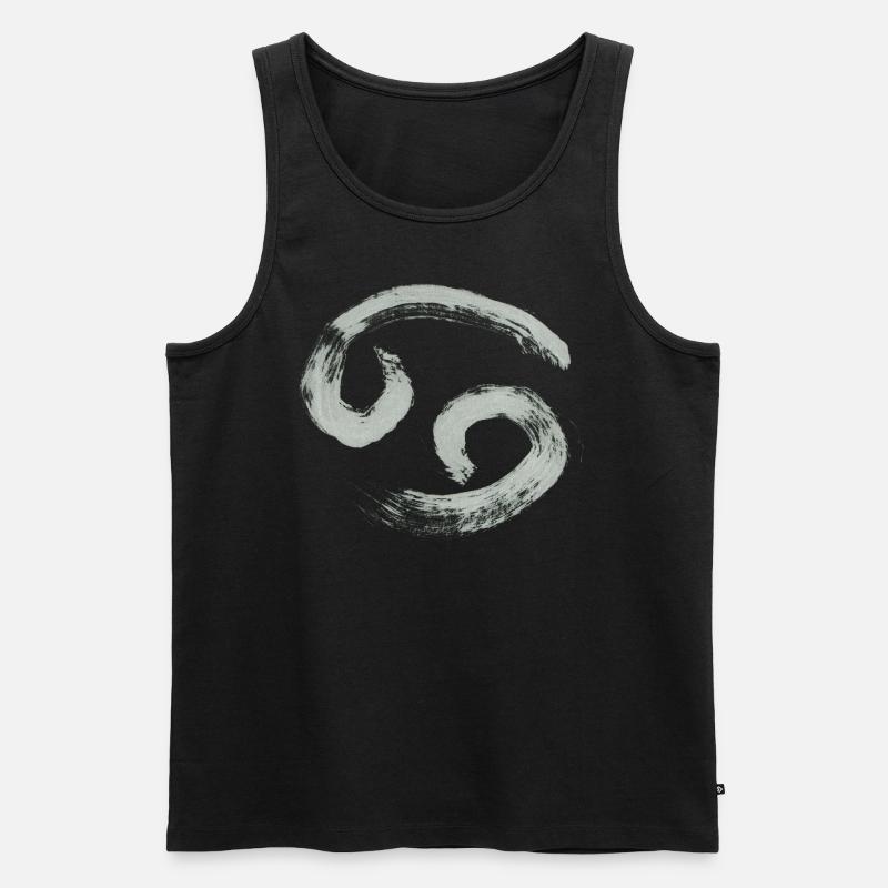 Sternzeichen Krebs - Männer Premium Bio Tank Top - Schwarz