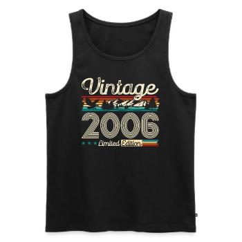 18th Birthday Original Vintage 2006 Vintage 06 - Men's Premium Organic Tank Top - black - Front - Michal (187cm)