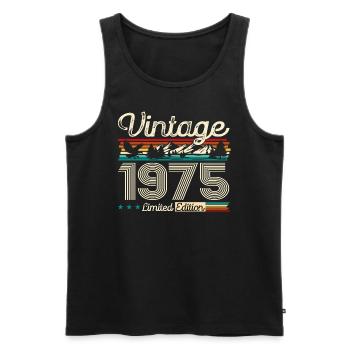 50ème Anniversaire Original Vintage 1975 Vintage 75 - Débardeur bio Premium Homme - noir - Devant - Michal (187cm)