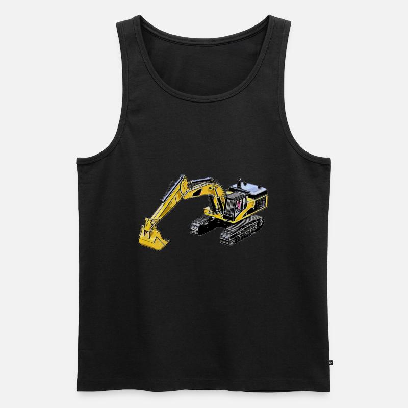 Kettenbagger Bagger Farbig Schaufelbagger - Männer Premium Bio Tank Top - Schwarz