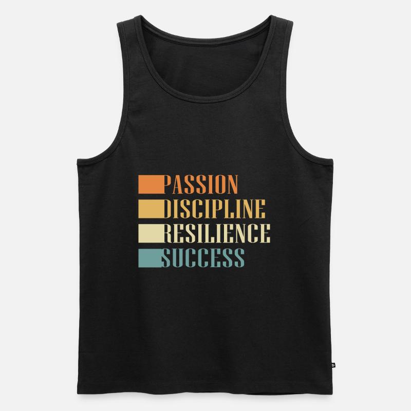 Workaholic Resilienz - Männer Premium Bio Tank Top - Schwarz