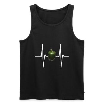 Paprika Geschenk - Männer Premium Bio Tank Top - Schwarz - Vorne - AI Model Male 178 light (178cm)