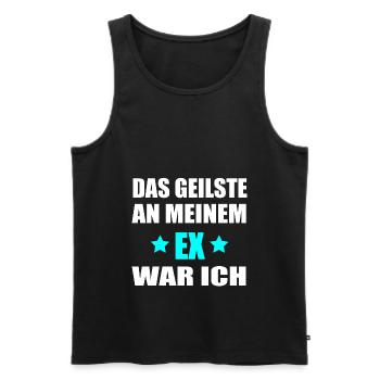 La chose la plus excitante avec mon ex, c’était moi - cadeau - Débardeur bio Premium Homme - noir - Devant - Michal (187cm)