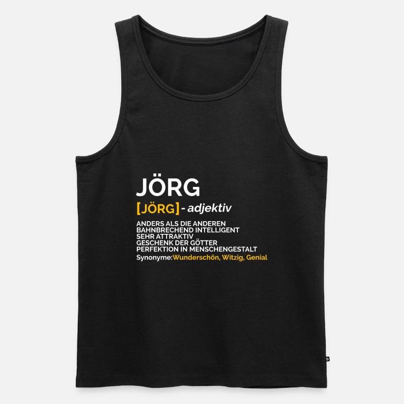 Jörg - Männer Premium Bio Tank Top - Schwarz