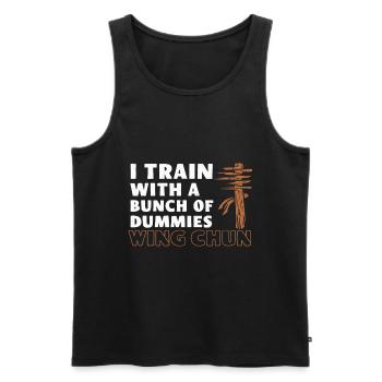 Cadeau d’arts martiaux Wing Chun - Débardeur bio Premium Homme - noir - Devant - Michal (187cm)