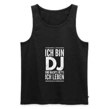 DJ Deejay Musik Techno Music Turntable Geschenk - Männer Premium Bio Tank Top - Schwarz - Vorne - AI Model Male 178 light (178cm)