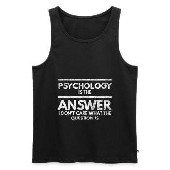 Psychologie Psychologe Therapeut Geschenk Uni E - Männer Premium Bio Tank Top - Schwarz - Vorne - Michal (187cm)