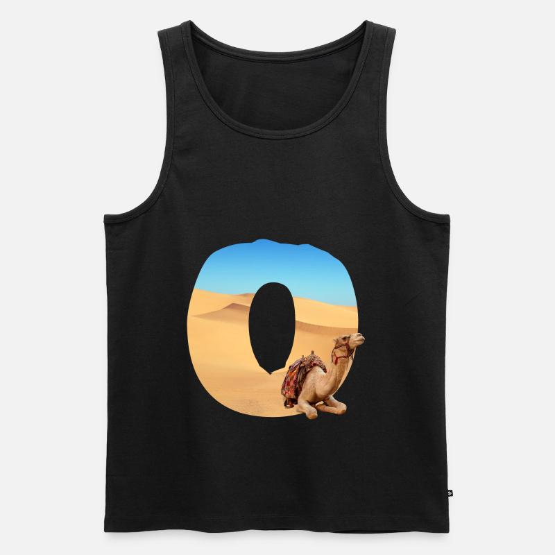 wüste mit kamel o - Männer Premium Bio Tank Top - Schwarz