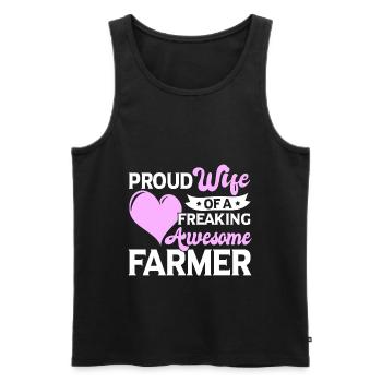 Agriculture Agriculture Agriculture Femme de l’agriculteur - Débardeur bio Premium Homme - noir - Devant - Michal (187cm)