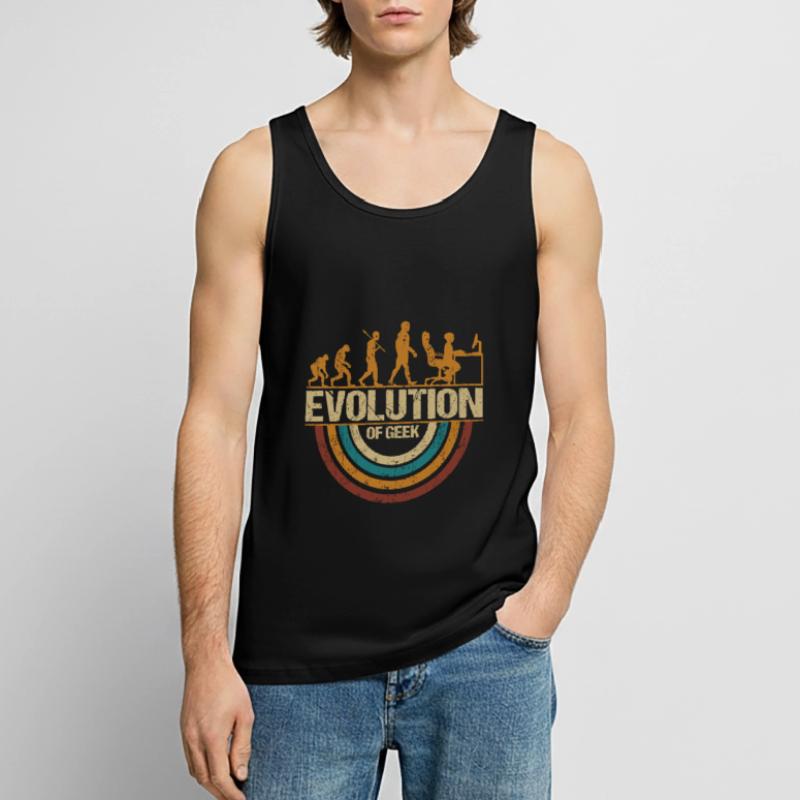 Computer Nerd Programmierer Evolution witzige Männer Premium Bio Tank Top
