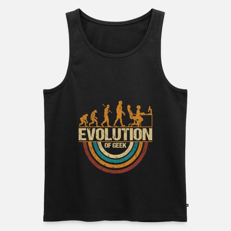 Computer Nerd Programmierer Evolution witzige - Männer Premium Bio Tank Top - Schwarz
