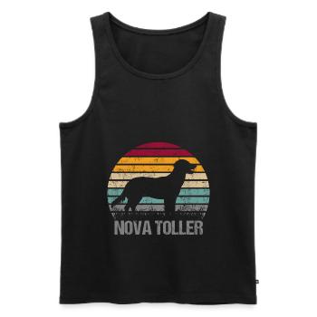 Nova Scotia Duck Tolling Great Retriever Vintage - Men's Premium Organic Tank Top - black - Front - AI Model Male 178 light (178cm)