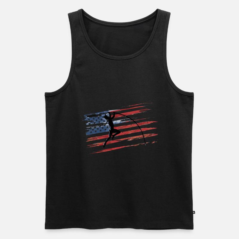Stabhochspringer-Geschenk - Männer Premium Bio Tank Top - Schwarz