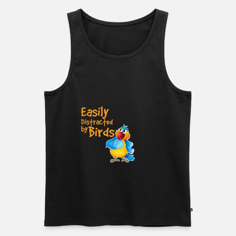 Vogel beobachter - Männer Premium Bio Tank Top - Schwarz
