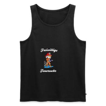Volunteer firefighter dog firefighter gift - Men's Premium Organic Tank Top - black - Front - AI Model Male 178 light (178cm)