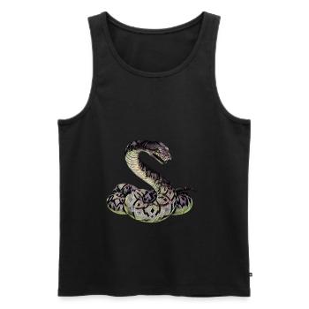 Schlange - Männer Premium Bio Tank Top - Schwarz - Vorne - Michal (187cm)