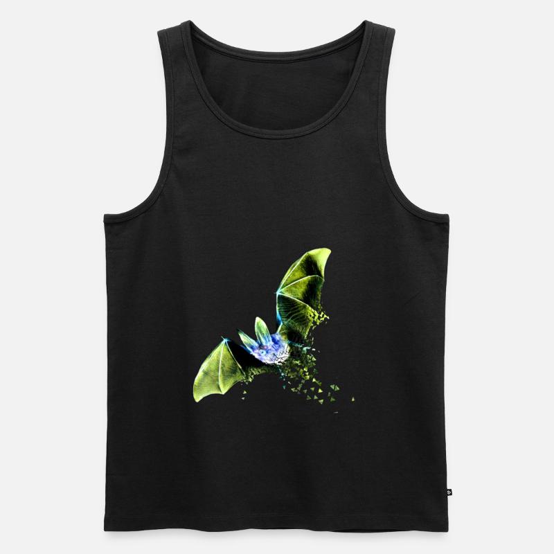 Fledermaus - Männer Premium Bio Tank Top - Schwarz