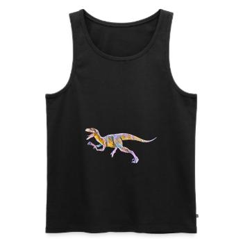 Velociraptor - Débardeur bio Premium Homme - noir - Devant - Michal (187cm)
