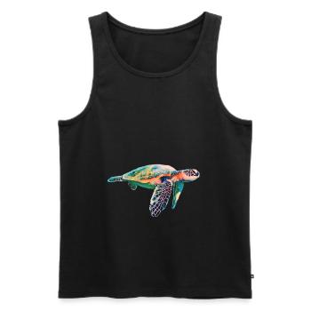 Sea turtle - Men's Premium Organic Tank Top - black - Front - AI Model Male 178 light (178cm)