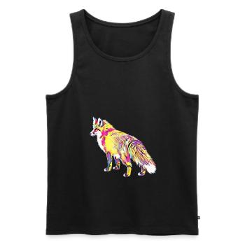 Fuchs - Männer Premium Bio Tank Top - Schwarz - Vorne - Michal (187cm)