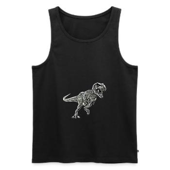 T-Rex - Débardeur bio Premium Homme - noir - Devant - AI Model Male 178 light (178cm)