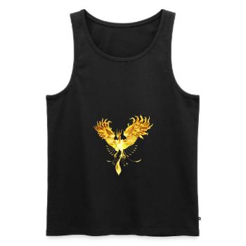 Phoenix - Débardeur bio Premium Homme - noir - Devant - AI Model Male 178 light (178cm)