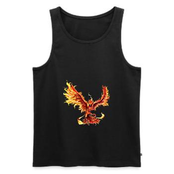 Phönix - Männer Premium Bio Tank Top - Schwarz - Vorne - Michal (187cm)