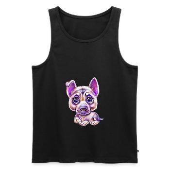 German Shepherd - Men's Premium Organic Tank Top - black - Front - Michal (187cm)