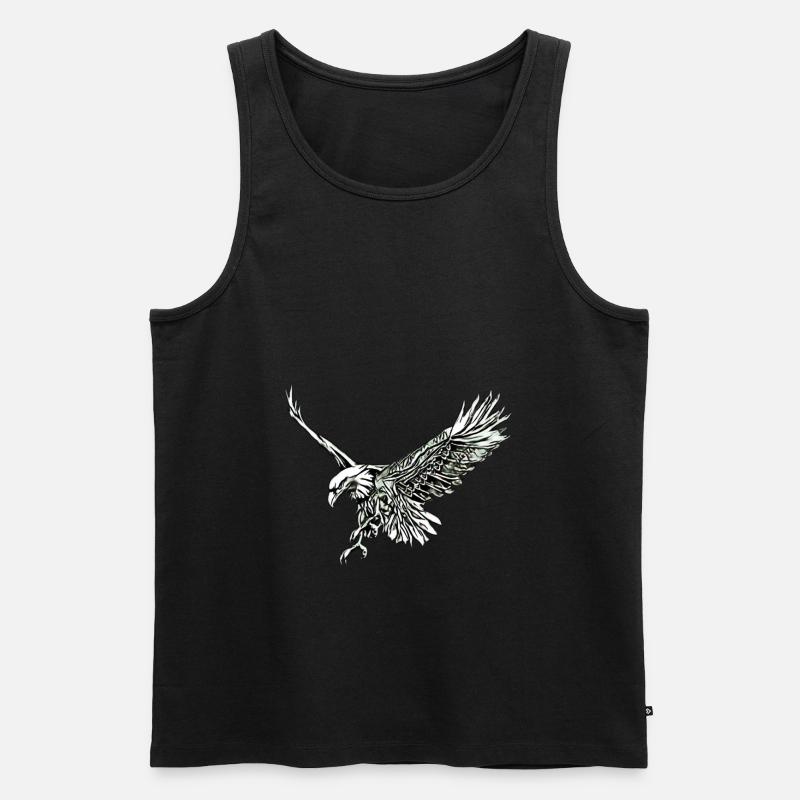 Adler - Männer Premium Bio Tank Top - Schwarz