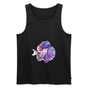 Fighting fish - Men's Premium Organic Tank Top - black - Front - AI Model Male 178 light (178cm)